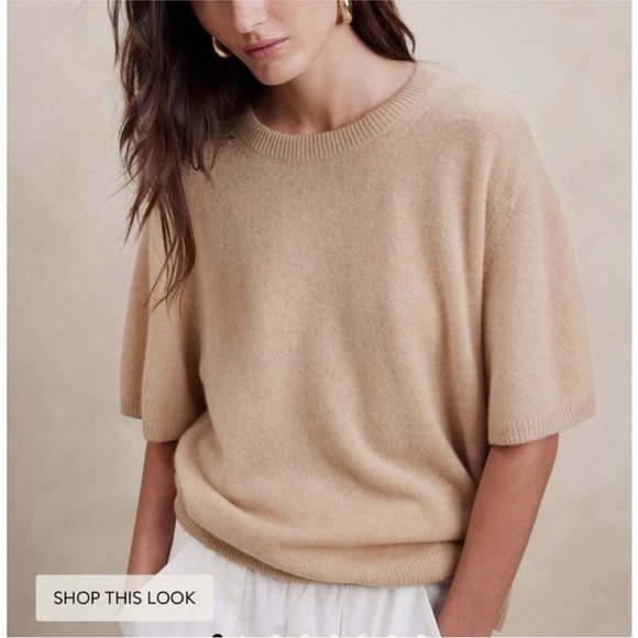 Banana Republic Tops - Banana Republic 2024 Luna Cashmere Short Sleeve Top Size Small